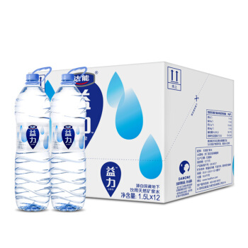 DANONE 达能 益力 饮用天然矿泉水 1.5L*12瓶 整箱装