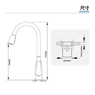 Kraus KPF-1621CH 180度可旋转龙头