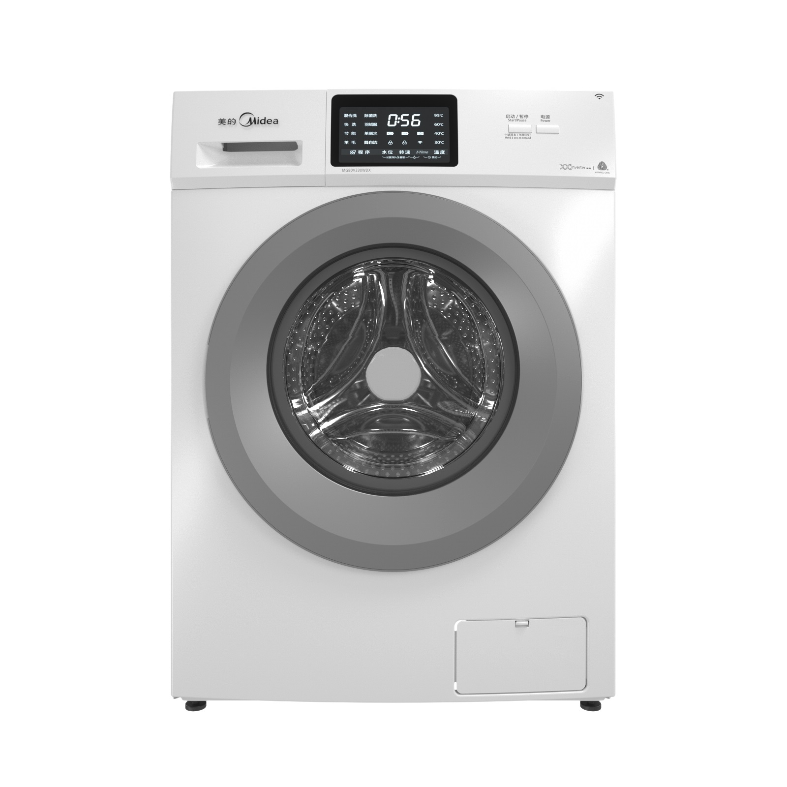 【省200元】midea 美的 mg80v330wdx 8公斤滚筒洗衣机多少钱-什么值得