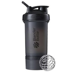 Blender Bottle ProStak款蛋白粉摇摇杯 运动健身水杯带搅拌球 黑色 650ml *4件