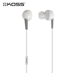 高斯（KOSS） KEB6iW 时尚入耳式耳机 带麦语音通话 手机音乐耳塞 白色