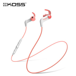 KOSS 高斯 BT190i c 无线蓝牙运动耳机 入耳式耳机 线控带麦 珊瑚色