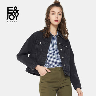 E&joy 8A202100048 女士短款牛仔外套 (粉红色、36S)