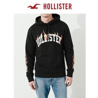 HOLLISTER 火焰LOGO 图案标识帽衫