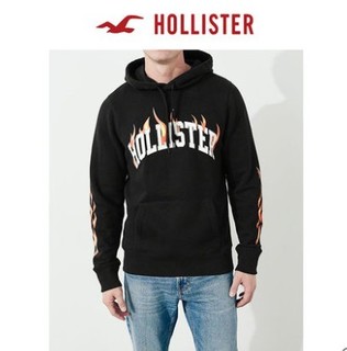 HOLLISTER 火焰LOGO 图案标识帽衫