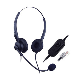 亚尔亚（YEY） VE30D-MV 呼叫中心话务员双耳耳机 电话机耳机 可调音量大小和静音功能