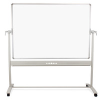 AUCS 180*120cm 双面搪瓷投影白板  办公双面磁性白板/支架移动白板