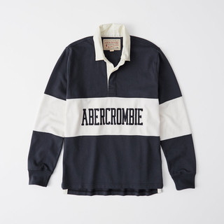 Abercrombie & Fitch 216215-2 男士纯棉长袖橄榄球衫