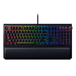 雷蛇(Razer)黑寡妇蜘蛛精英版 机械键盘 有线键盘 游戏键盘 104键 RGB 电竞 黑色 绿轴 有腕托 吃鸡神器