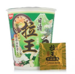 NISSIN 日清 拉王 九州黑蒜油豚骨风味 方便面 80g/杯