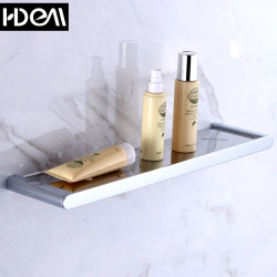 现代全铜置物架圆角壁挂卫生间化妆品架毛巾架