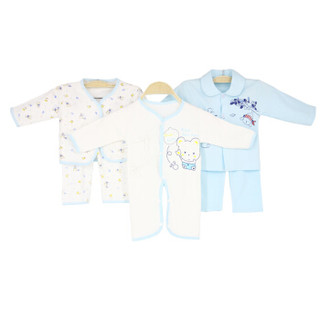 9i9 久爱久 150101 婴儿内衣满月套装 (蓝色、21件套)