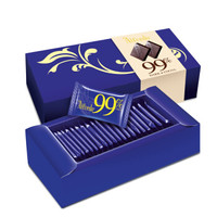 马来西亚进口 Alfredo爱芙99%香浓黑巧克力礼盒装 休闲零食100g/盒 *5件