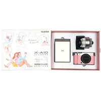 FUJIFILM 富士 X-A10 APS-C画幅无反相机套机（XC 16-50mm II镜头）instax SP2 礼盒装 花漾粉