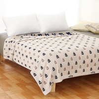 SANLI 三利 纯棉色织提花毛巾被 赭灰色 160*200cm