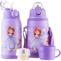 Disney 迪士尼 双盖儿童保温杯 紫色苏菲亚 600ml