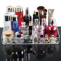 Vilscijon维简透明亚克力化妆盒收纳盒大号化妆品整理盒双层多功能饰品盒 2231