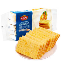 趣园 梳打夹心饼干 香橙味 270g