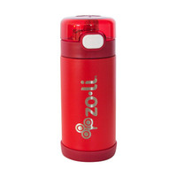 ZOLI 中立 儿童保温杯带吸管不锈钢 (309ml、红色)