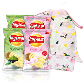 Lay's 乐事 薯片 软萌樱花味+原谅抹茶味 70g*4包