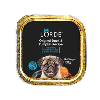 lorde 宠物 主食狗罐头 原味鸭南瓜 100g*6罐