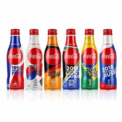 Coca-Cola 可口可乐 世界杯珍藏版套装（250ml/瓶） 6瓶装 铝罐装 日本进口 世界杯可乐