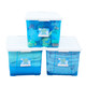 爱丽思IRIS 环保塑料 收纳整理箱储物箱 SSB-60 白/透明蓝 60L  3只装