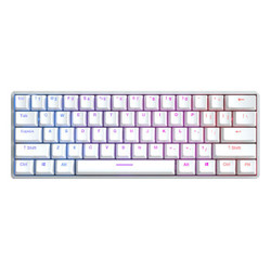 iQunix F60S 机械键盘 无线蓝牙键盘 办公键盘 铝合金外壳61键RGB背光 樱桃Cherry轴笔记本电脑键盘银色 红轴