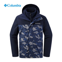 Columbia哥伦比亚户外男迷彩拼接抓绒内胆防