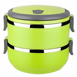 不锈钢饭盒 贝瑟斯创弘保温便当盒不锈钢圆形保温饭盒学生双层饭盒多少钱 什么值得买