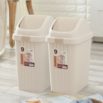 SHUNMEI 顺美 SM-2605 欧式翻盖垃圾桶 (9L 两只装)