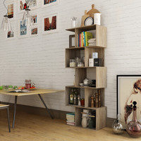 Funature 慧乐家 11335 书柜书架 香樟木色 (五层、刨花板(贴纸）)