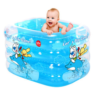诺澳 辛巴狗游泳池系列 婴儿充气游泳池(透明蓝-豪华电泵套餐)
