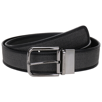 Ermenegildo Zegna 杰尼亚 BSPIG1 993D ADN 男士PVC针扣腰带 灰色 110cm