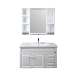 FAENZA 法恩莎 FPGM3616H-F 实木浴室柜 (浴室柜套装、实木、悬挂式、一体陶瓷盆)