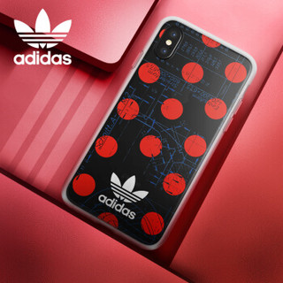 adidas（阿迪达斯）iPhoneX时尚波点手机壳 苹果10硅胶全包软壳 流行潮款TPU防摔防滑保护套 透明波点