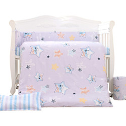 象宝宝（elepbaby）床品七件套 婴儿床品套件 可拆洗床围床单被套被芯枕套枕芯（璀璨星星）