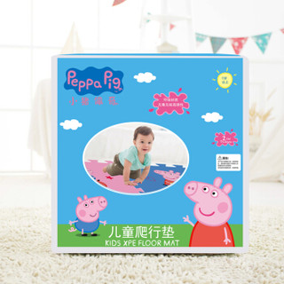 Peppa Pig 小猪佩奇 XPE双面加厚拼接宝宝爬行垫 羊角球图案  58*58*2cm（6片装）