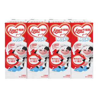 Cow&Gate 牛栏 Milk+牛奶饮品 4盒装 (180ml/盒、普通配方奶粉、3岁以上)