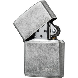 ZIPPO 之宝 打火机 仿古银-商标 镭射 121FBZL-A-000018