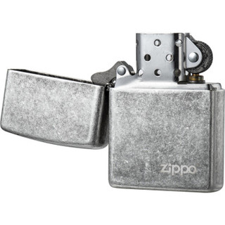 ZIPPO 之宝 打火机 仿古银-商标 镭射 121FBZL-A-000018