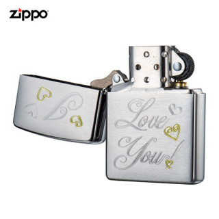 ZIPPO 之宝  200-C-000001 打火机 满心爱意 拉丝镀铬