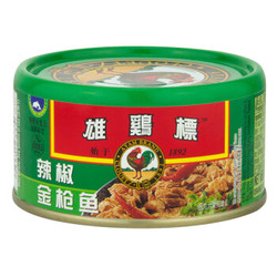 泰国进口 雄鸡标（AYAM BRAND）辣椒金枪鱼罐头185g 方便速食罐头 *4件