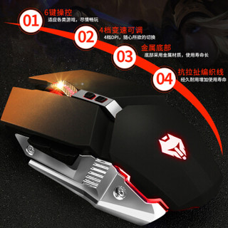 Langtu 狼途 G100炫彩版 机械键盘键鼠套装 (国产青轴、黑色)
