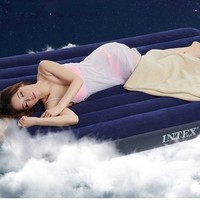 限东北：INTEX 深蓝灯心绒充气床垫  152*203*22 +凑单品