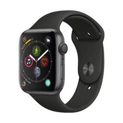 Apple Watch Series 4智能手表（GPS款 44毫米深空灰色铝金属表壳 黑色运动型表带 MU6D2CH/A)