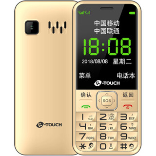 京东PLUS会员：K-Touch 天语 N1 移动/联通2G 双卡双待 直板按键 老人手机 金色