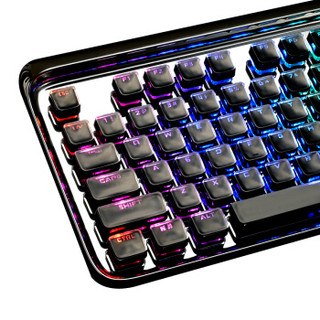 美尚E族 水晶银龙版 机械键盘 (国产青轴、黑色)
