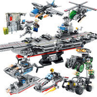 移动端：汇奇宝 军事积木系列 12082A 8合1福特号航母 随机单盒