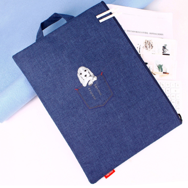 deli 得力 72449 A4可手提帆布文件袋